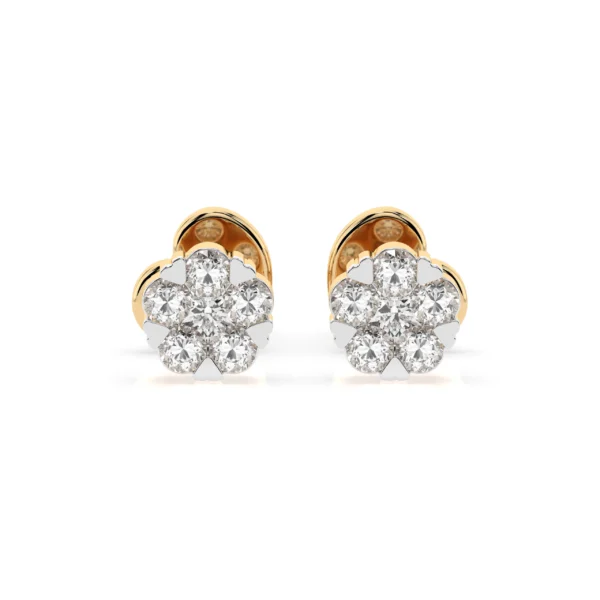 Żółte Złoto Kolczyki z Diamentem 0,18 ct Kolekcja Illusion