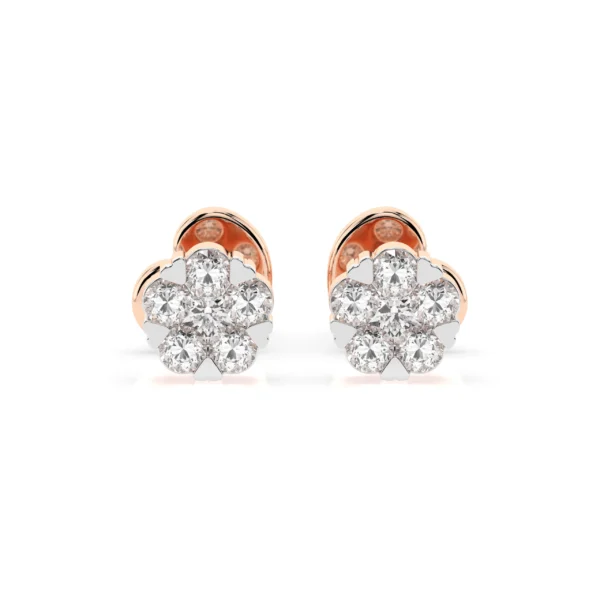 Różowe Złoto Kolczyki z Diamentem 0,18 ct Kolekcja Illusion