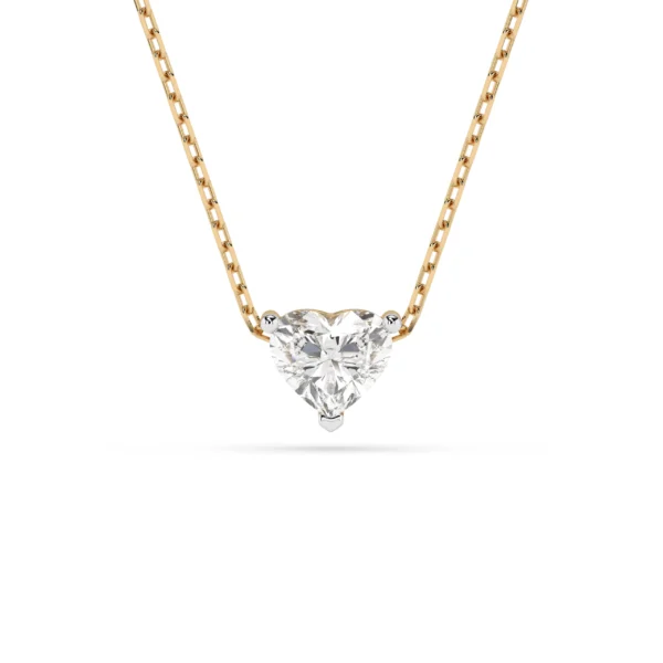 Żółte Złoto Naszyjnik z Diamentem 0,30 ct w Szlifie Serca Kolekcja Classic, Fancy Cut, Pure Love