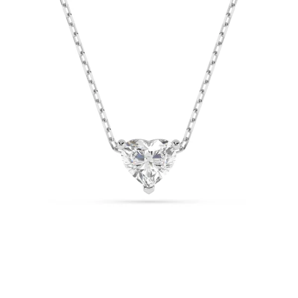 Białe Złoto Naszyjnik z Diamentem 0,30 ct w Szlifie Serca Kolekcja Classic, Fancy Cut, Pure Love