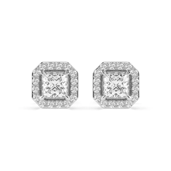 Białe Złoto Kolczyki z Diamentem 0,50 ct w Szlifie Princess Kolekcja Classic, Fancy Cut