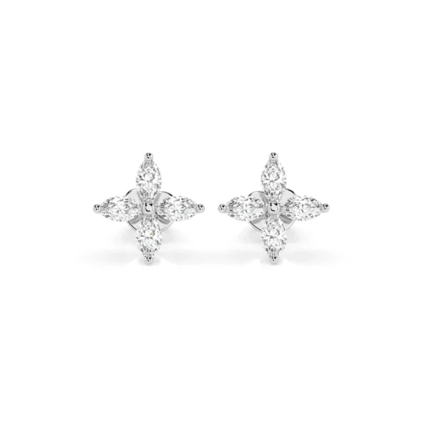 Białe Złoto Kolczyki z Diamentem 0,80 ct Kolekcja Fancy Cut, Night Sky