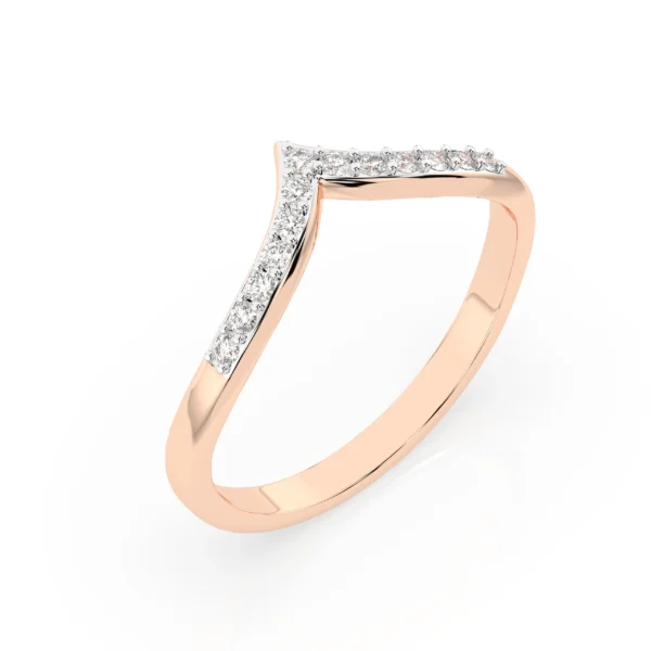 Różowe Złoto Pierścionek z Diamentem 0,13 ct Kolekcja Minimalism, Eternity