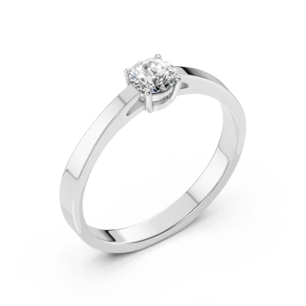 Białe Złoto Pierścionek z Diamentem 0,35 ct Kolekcja Classic
