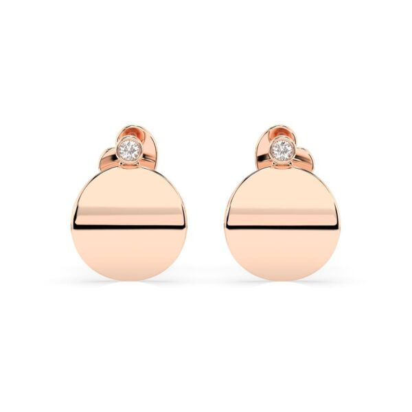 Różowe Złoto Kolczyki z Diamentami 0,05 ct Kolekcja Minimalism